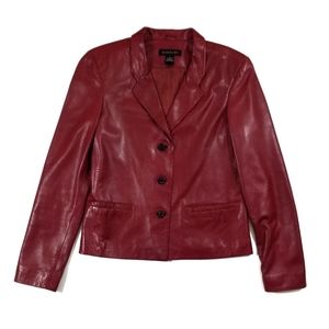 {Harold's} Women's Red Genuine Leather Jacket